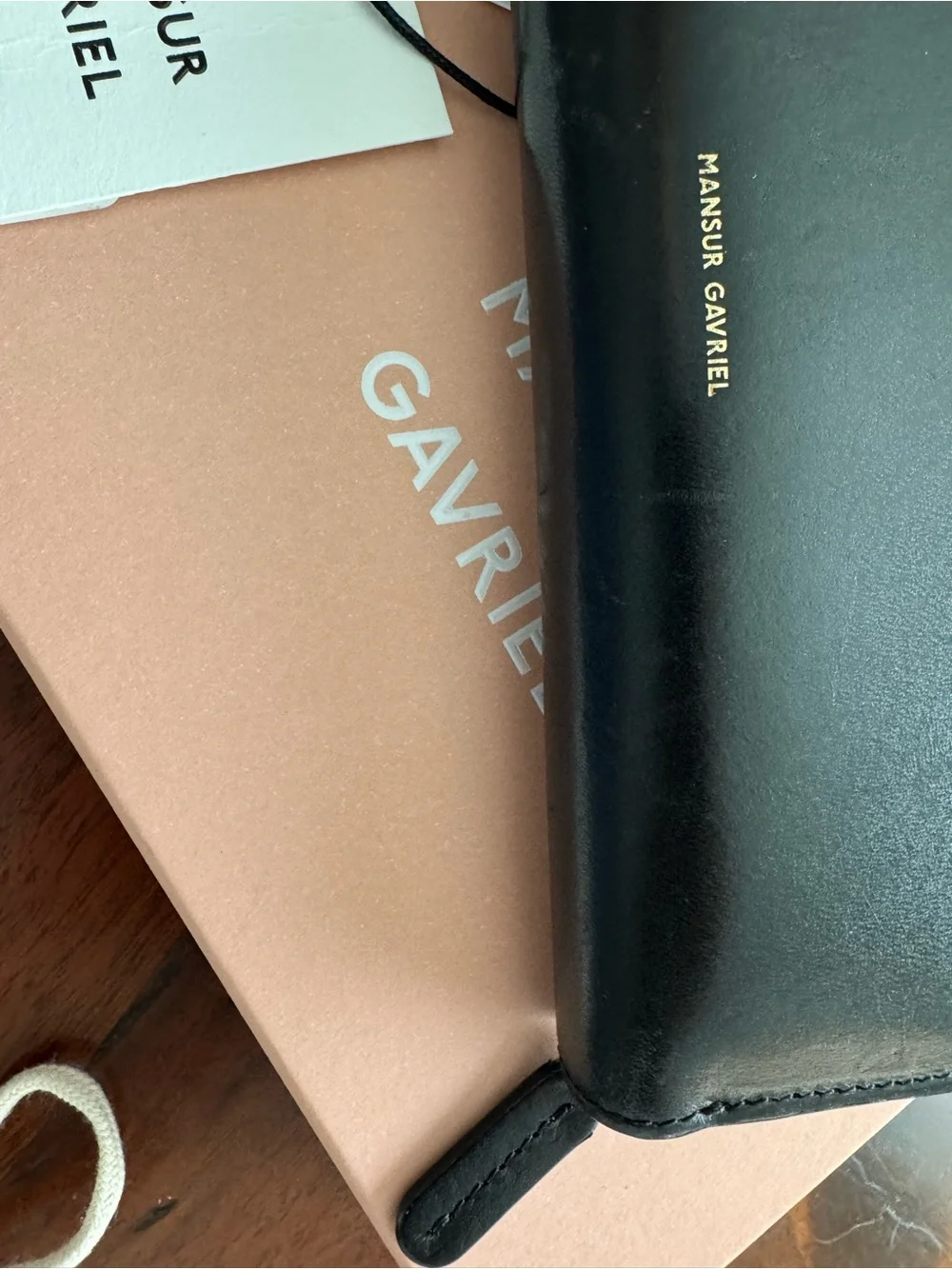 Mansur Gavriel Black Leather Continental Wallet